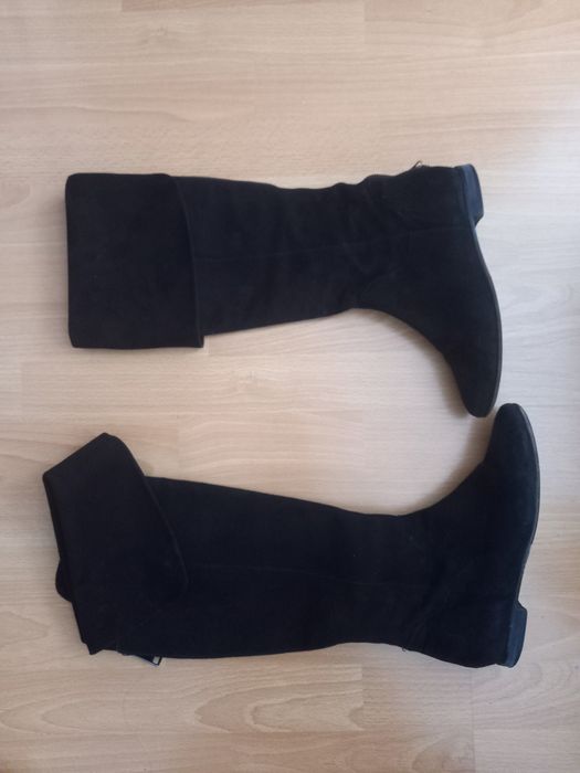 Cizme negre piele intoarsa Cristhelen B 37