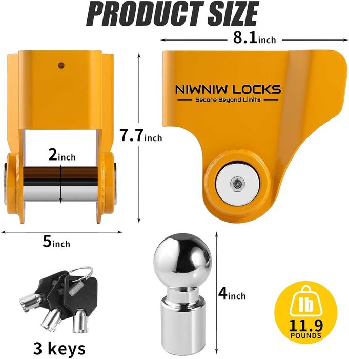 NiwNiw Заключващ механизъм за теглич Ifor Williams Knott Avonride 50мм