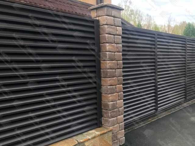 Забор жалюзи из металла