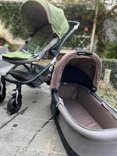 Комбинирана бебешка количка Britax- кошче за новородено, лятна седалка