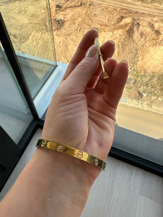Bratara Love Cartier Gold cristale 16 dama