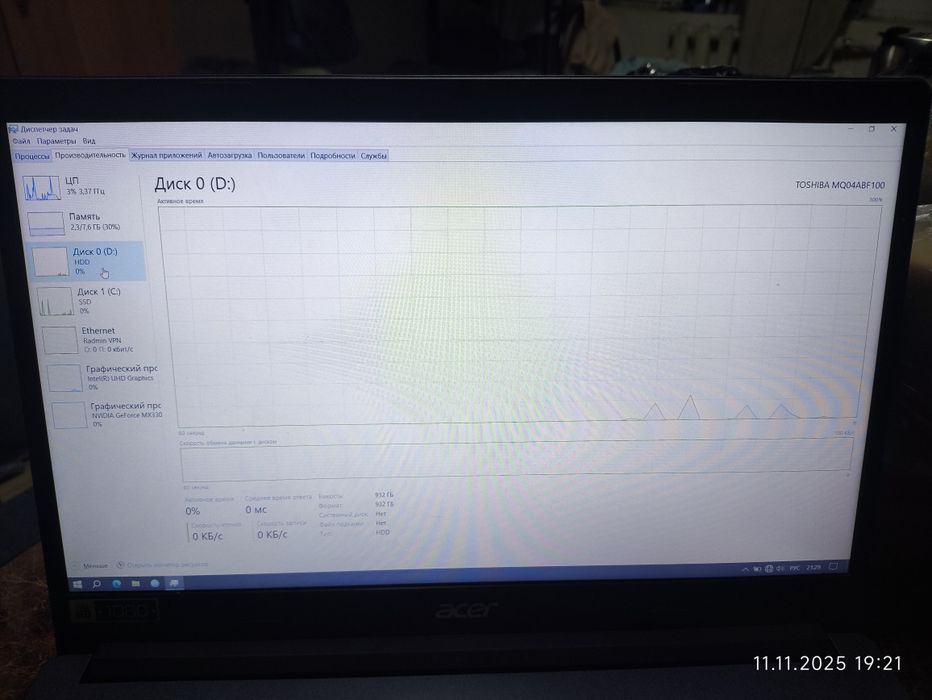 Acer aspire 3, можно без ssd -10$