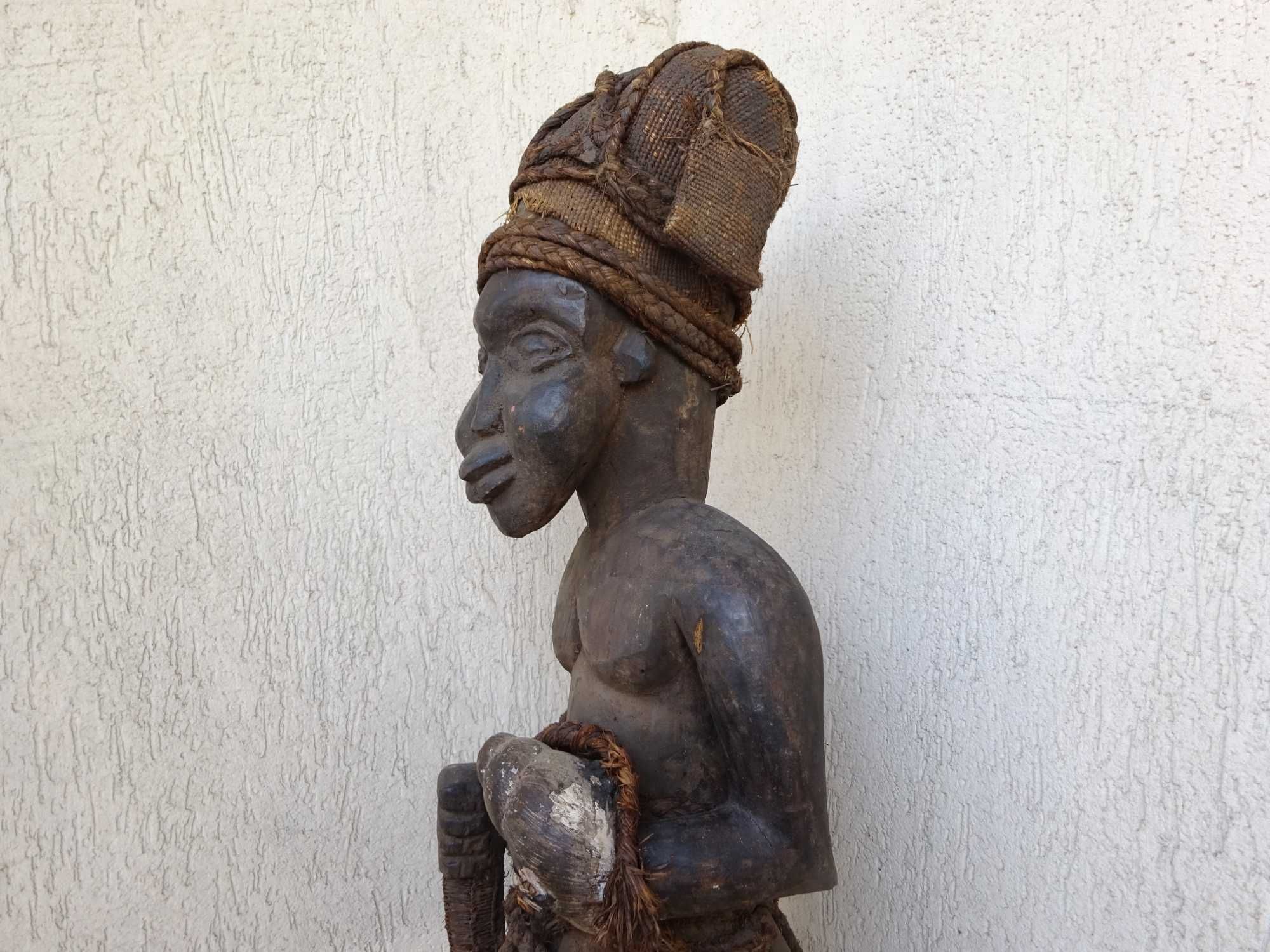 Piesa veche de Muzeu-Statueta tribala Bangwa |Bamenda |Camerun |Unicat