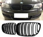 Grile BMW E81 E82 E87 E88 2007~2011 LCI facelift  negru lucios dublu
