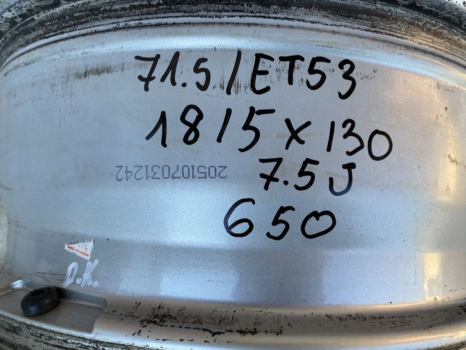 4бр лети джанти 5х130/ет53/ц.отв.71.5/ 7.5 J /18 цола/AUDI Q7/ауди