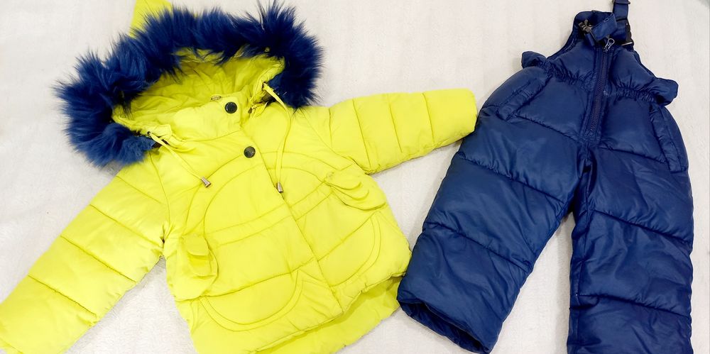 Зимний костюм для девочки,62см,в хорошем состоянии