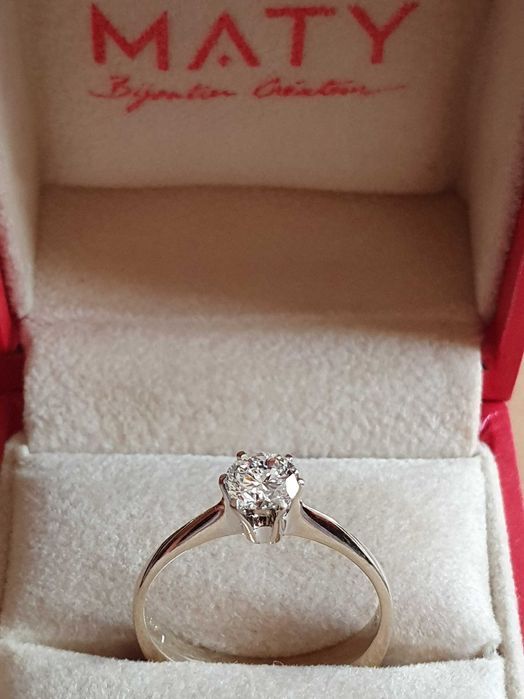 Inel solitair aur cu diamant perfect Flawless 0.5ct