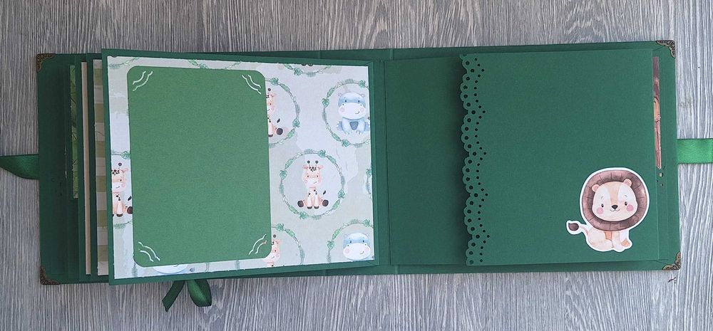 Албум "Джунгла" в зелено, ръчна изработка /24.18