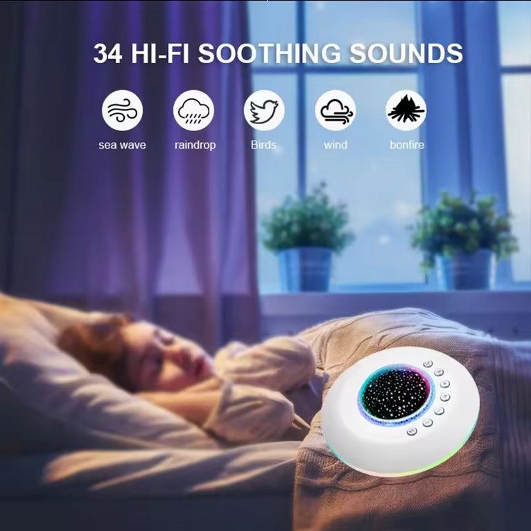 Proiector Smart 2 în 1, cu 34 sunete. 7 Culori LED, Aplicaţie prin WF