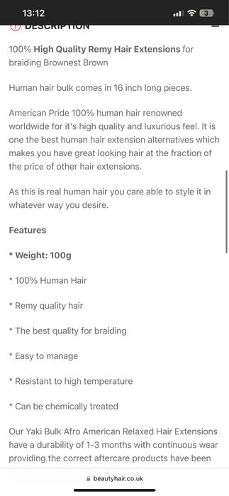 Extensii din  par natural