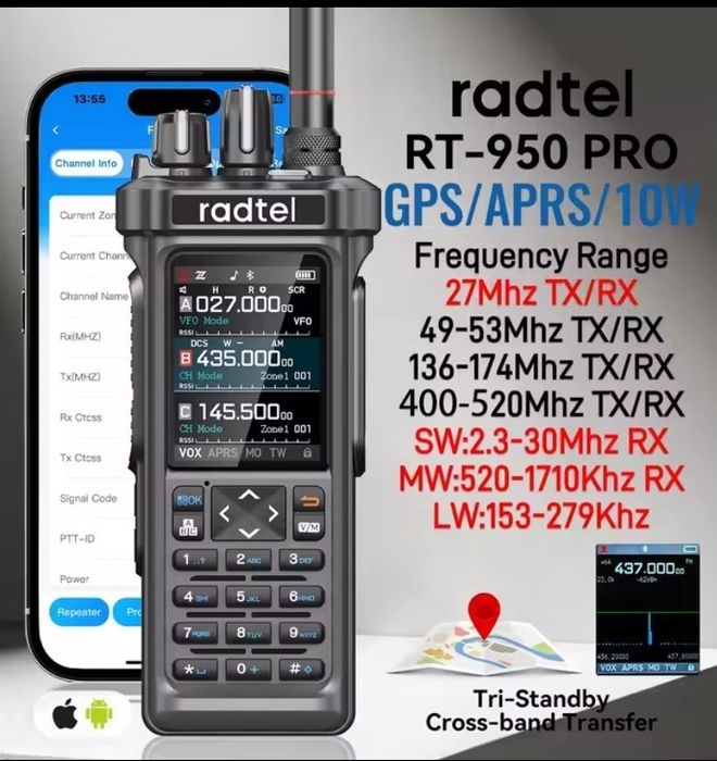 Radtel RT-950 PRO  GPS APRS
