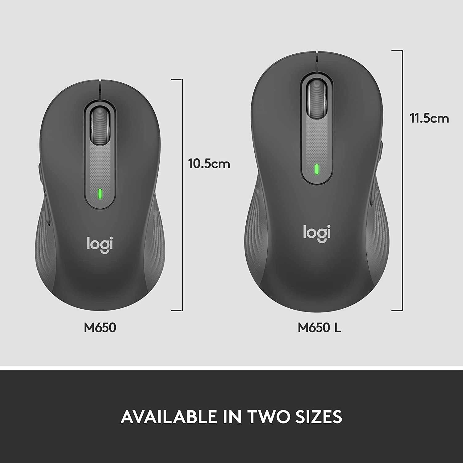 Logitech M650 L Signature безжична компютърна мишка,2,4GHz и Blutooth