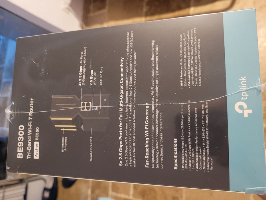 Router TP-Link BE550 Wi-Fi 7 – Nou, Sigilat, Garanție 3 ani