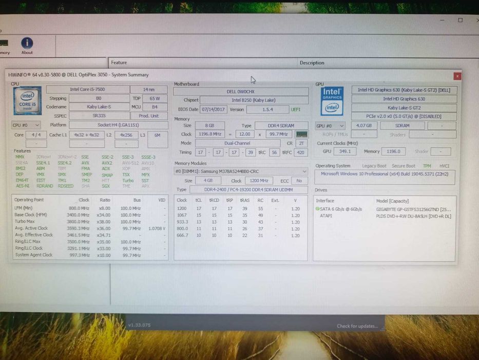 Calculator Dell OptiPlex 3050 MT - CPU I5-7500/4GB RAM/SSD 256GB