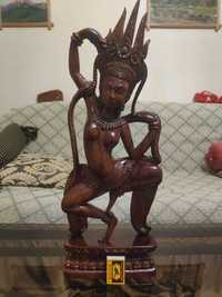 Деревянная скульптура кхмерской/камбоджийской танцовщицы Апсары