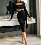 Set fusta si bluza noi