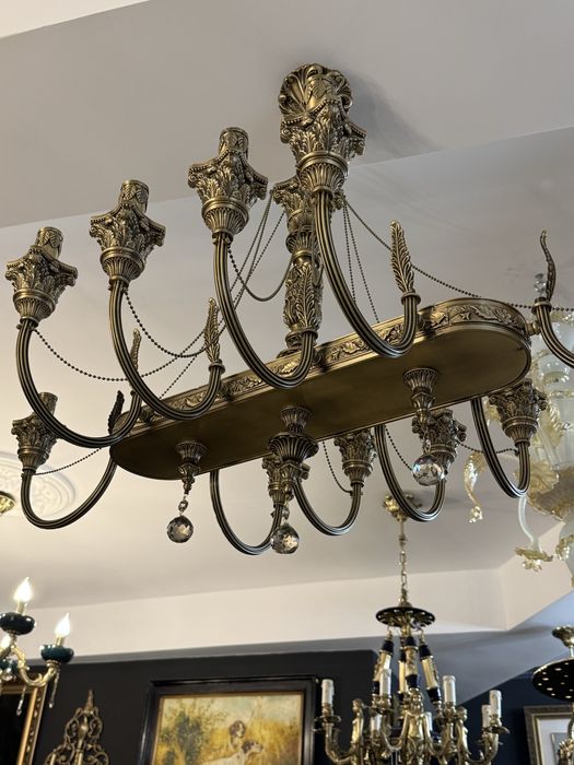 Candelabru bronz masiv- nisipiu-10 brate