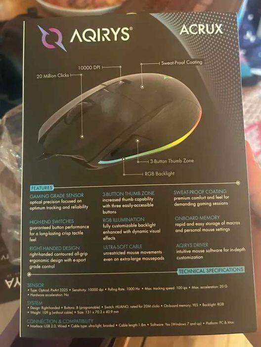 Mouse Gaming AQIRYS Acrux
