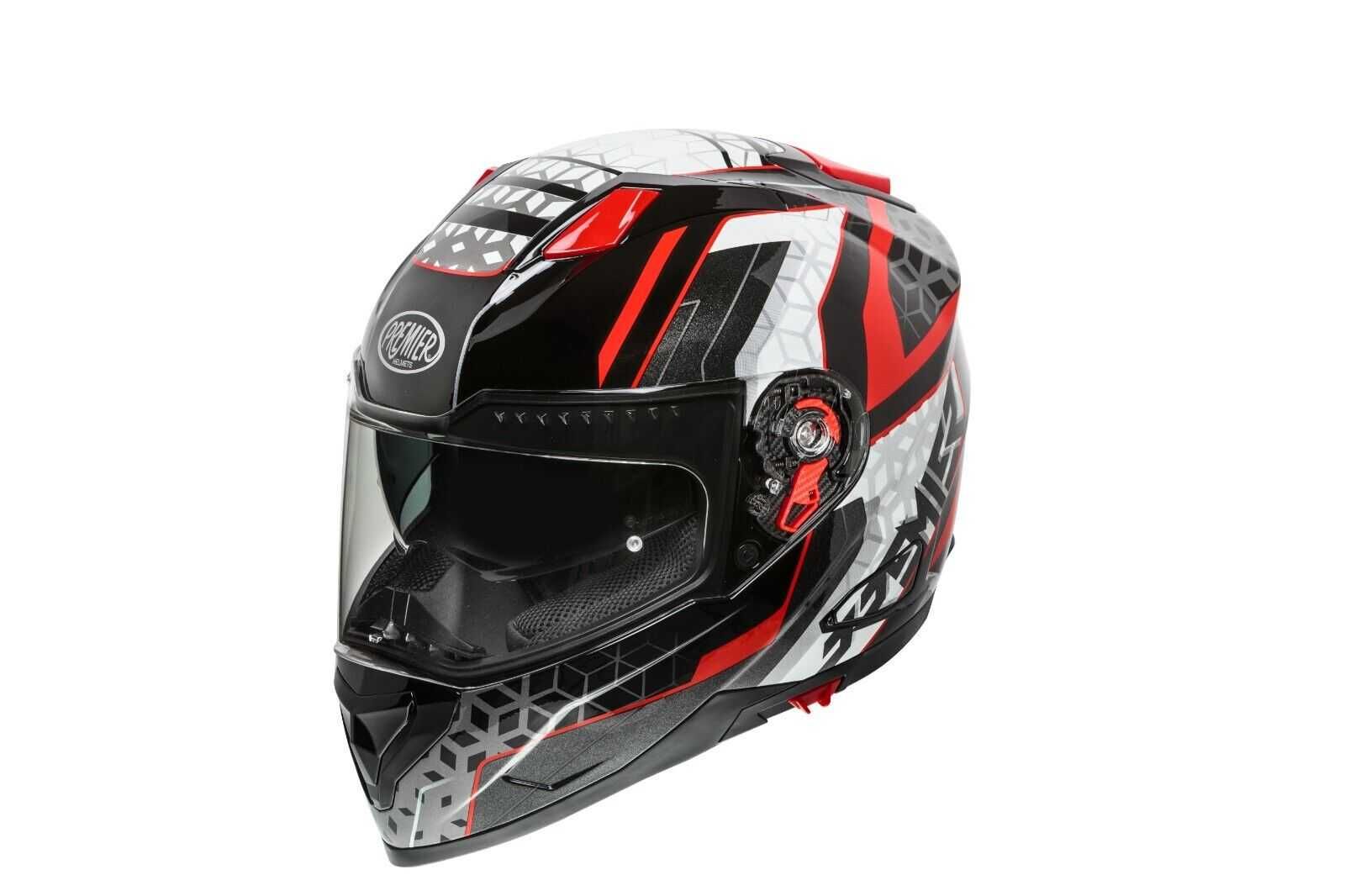Casca PREMIER Vyrus EM 92 BM rosu/negru + Pinlock cadou