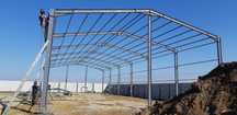 Vand hală metalica 16m×30m×5m structura metalica este din europrofile