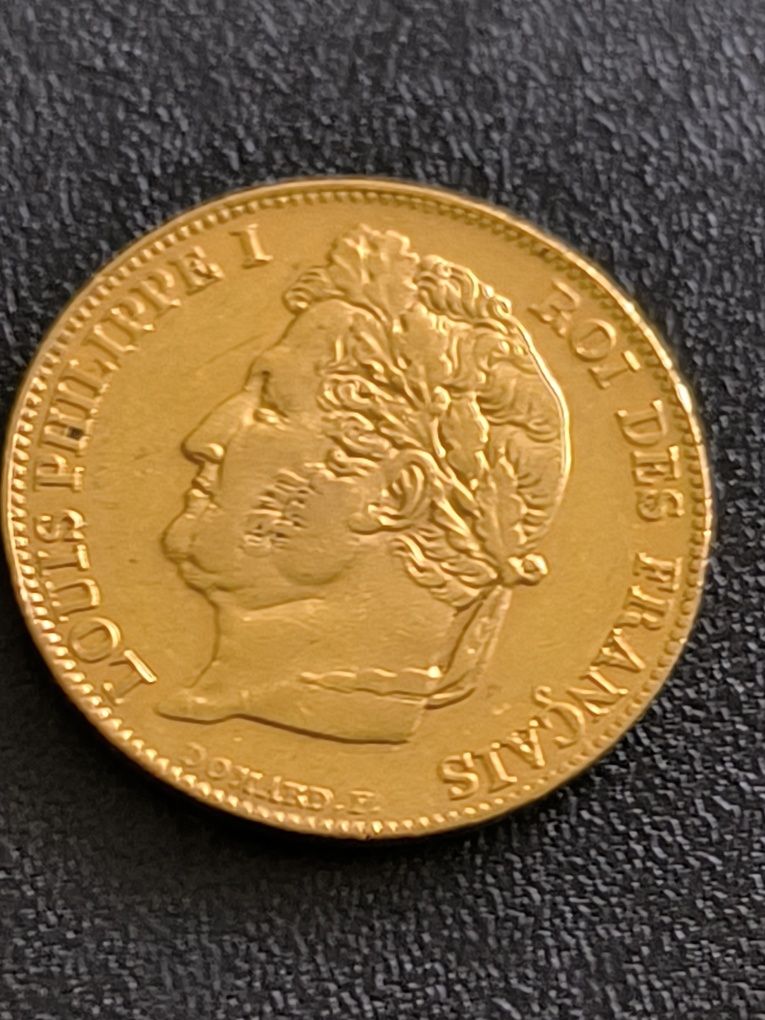 20 франка 1844 год, Луи -Филип I, злато 6.45 гр,900/1000 (21.6 к)