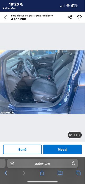 Ford Fiesta 1.0 Start/Stop Euro 6