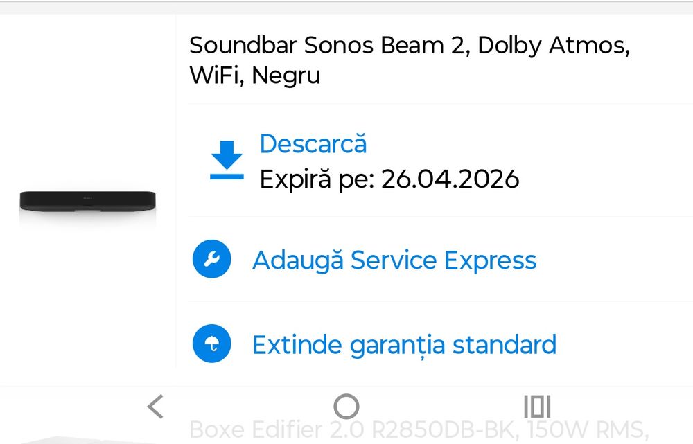 Vând Sorundbar Sonos beam gen 2