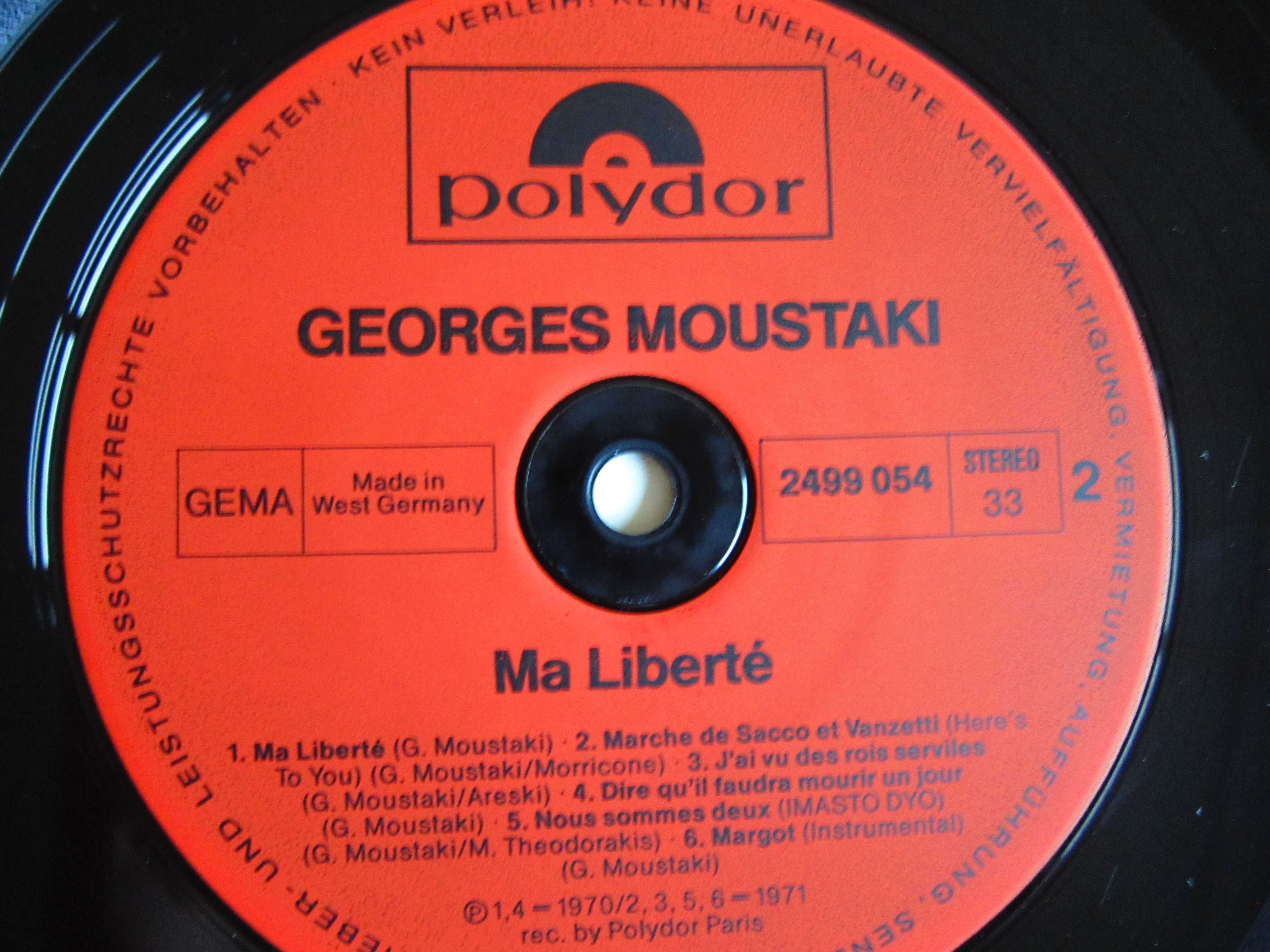vinil Georges Moustaki ‎- Ma Liberte-  Germany 1972 impecabil