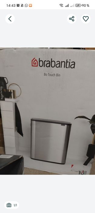 Coș de gunoi Brabantia Bo Touch 60 litri 2x30 litri. 
Prezinta 2 indoi