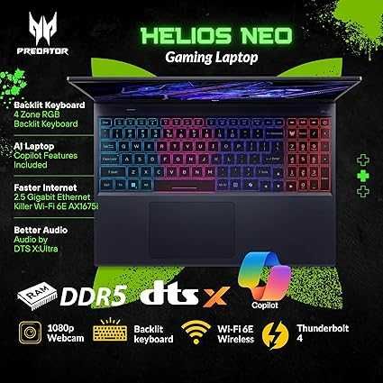 Acer Predator Helios Neo 16 IPS i9-14900HX DDR5 16GB 1TB SSD 4060 8G