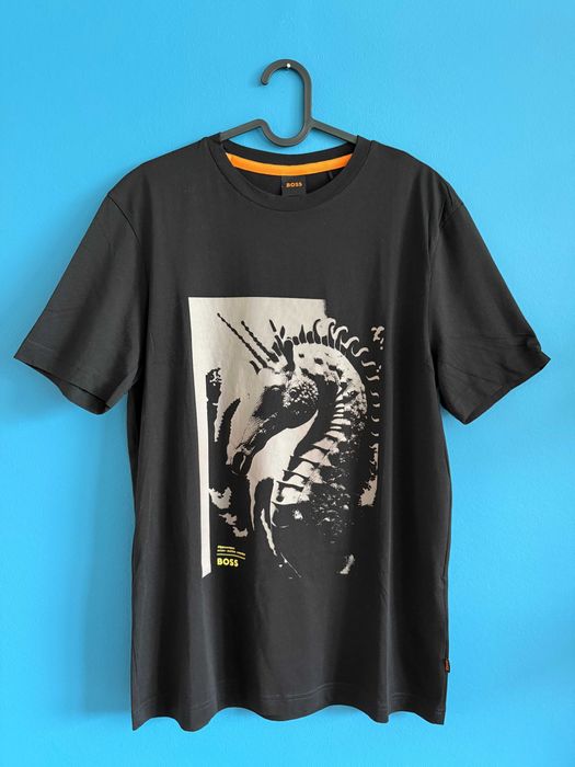 Нова автентична черна тениска Boss специална колекция за мъже размер M