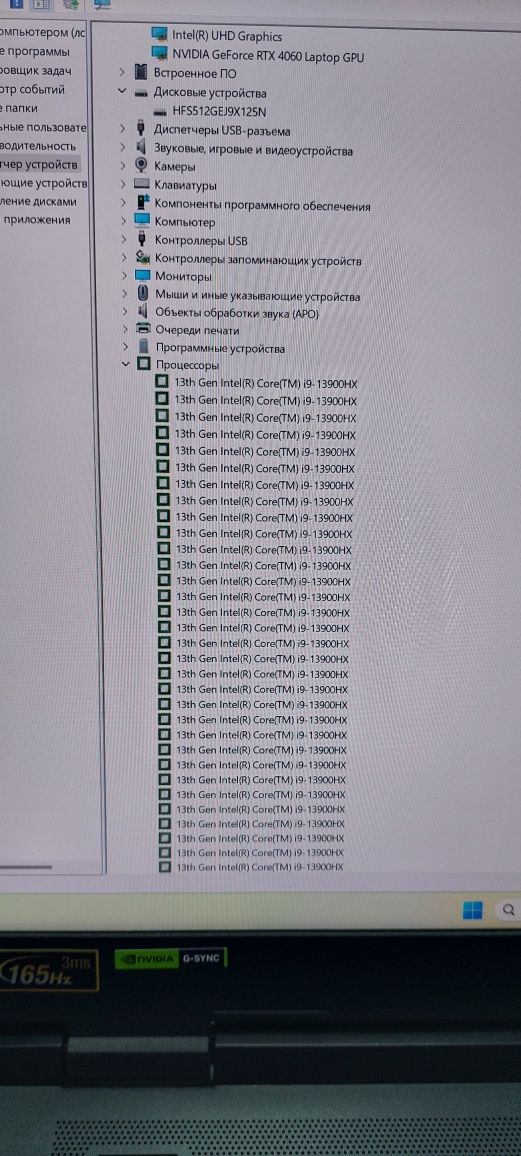 Acer predator Core i9 13900HX DDR5 32Gb 5600 RTX4060 8GB