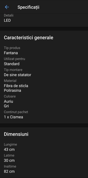 Fântâna decorativă LED grădină
