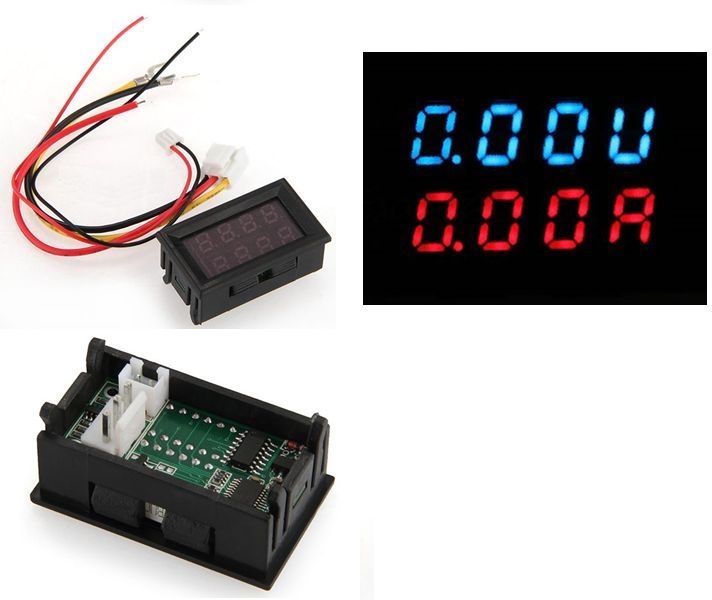 Volt-Ampermetru digital de panou 100V 10A shunt intern