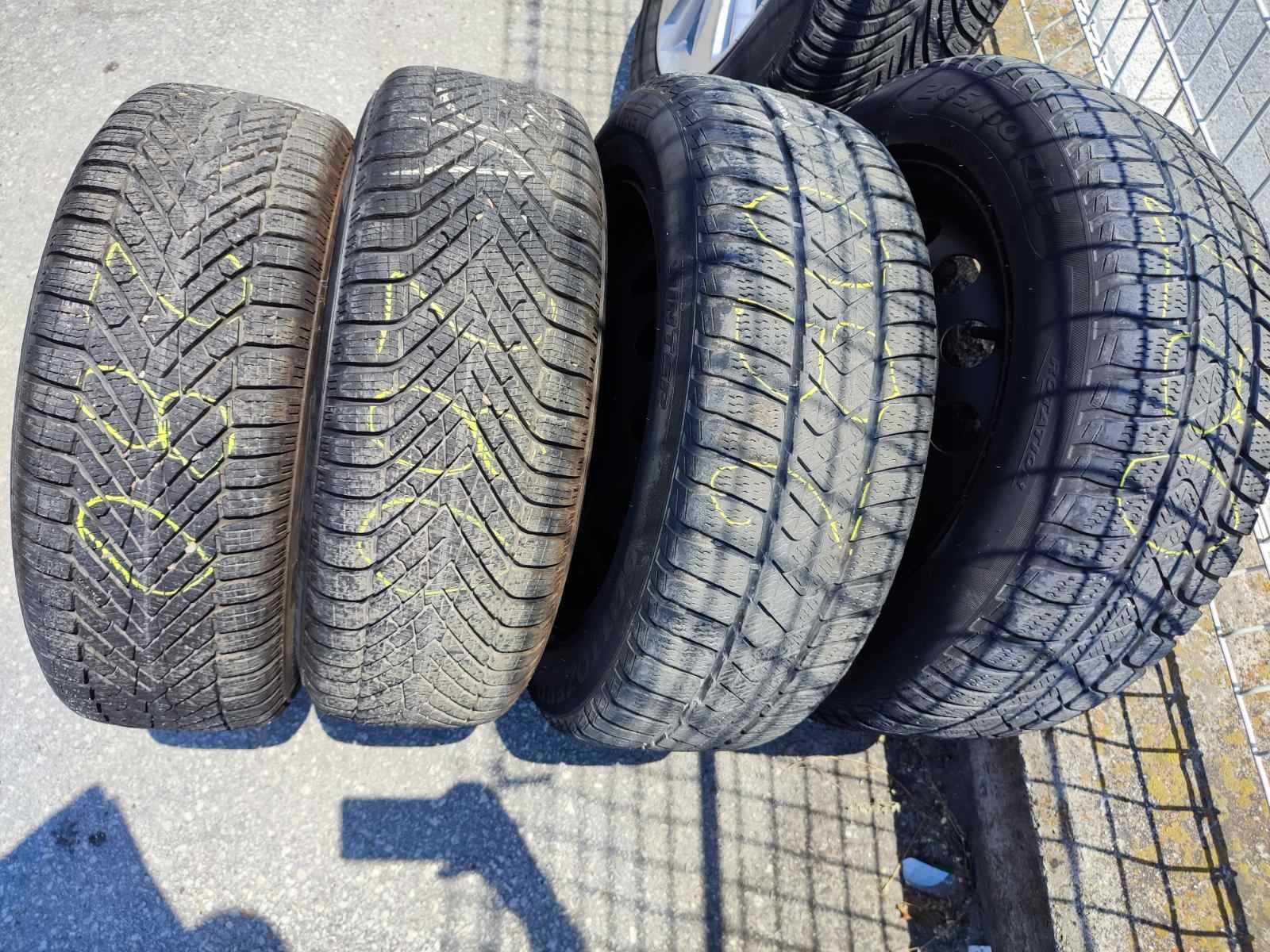 280 - 4бр. Стоманени джанти 16'' 5x108 с гуми 205/60R16 Peugeot
