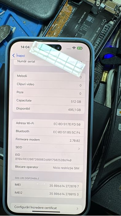 Iphone 15 promax 512 gb 89% baterie ca nou