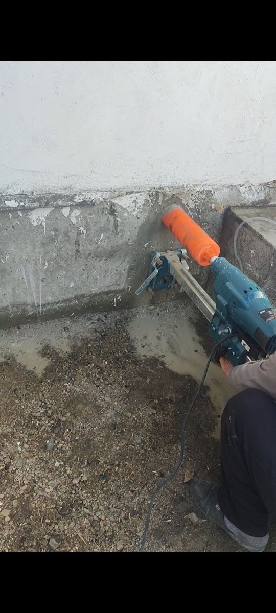 Beton va tosh devor kesish va teshish Almazniy 
Almazniy apparat orqal