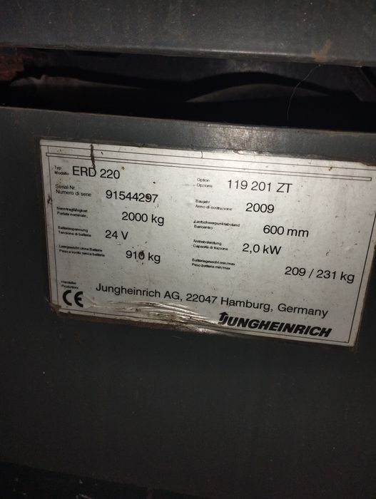 Liza electrica jungheinrich erd 220