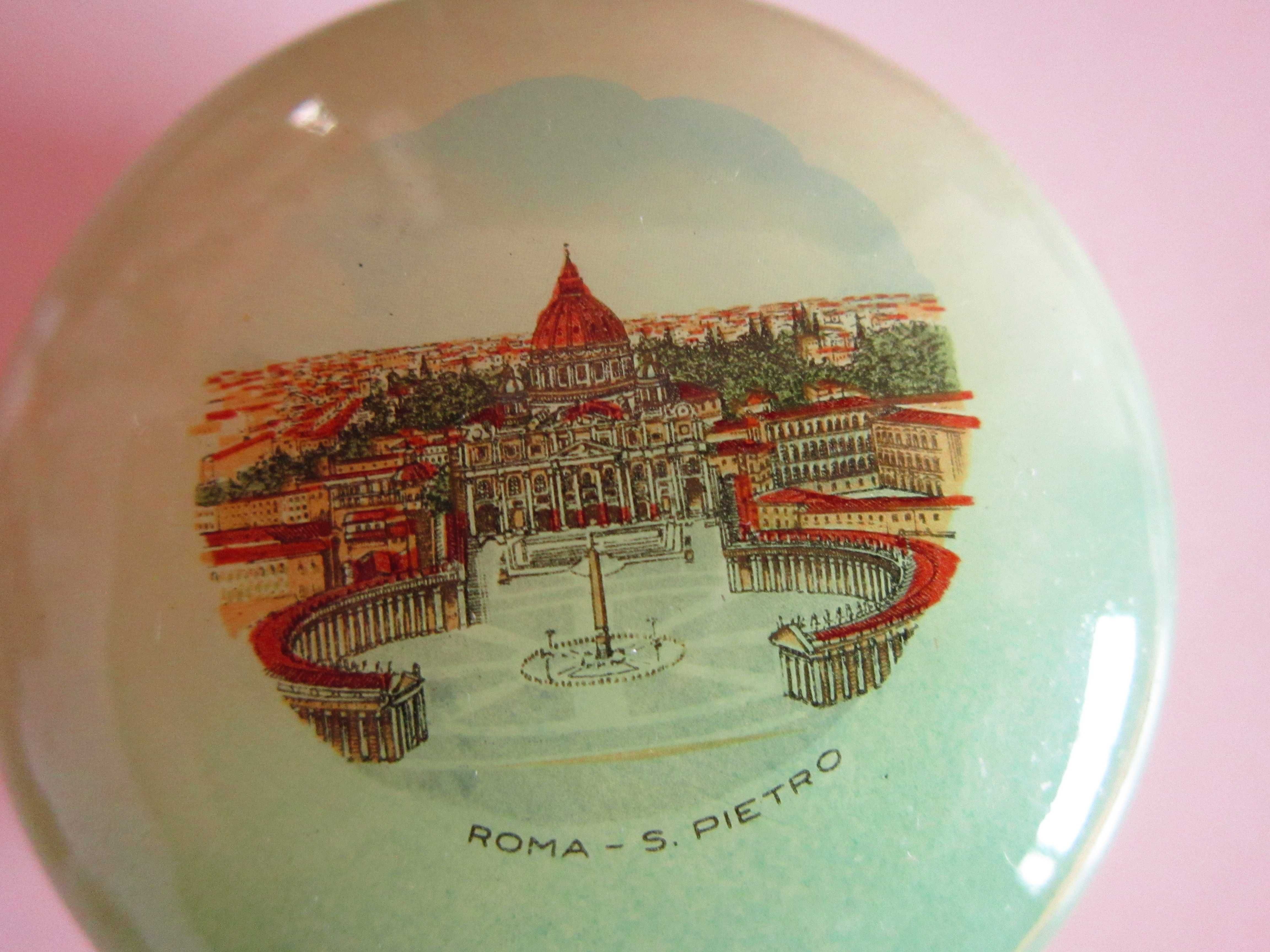 cadou Caseta bijuterii Alabastru Piața Sf.Petru Vatican Italia 1970