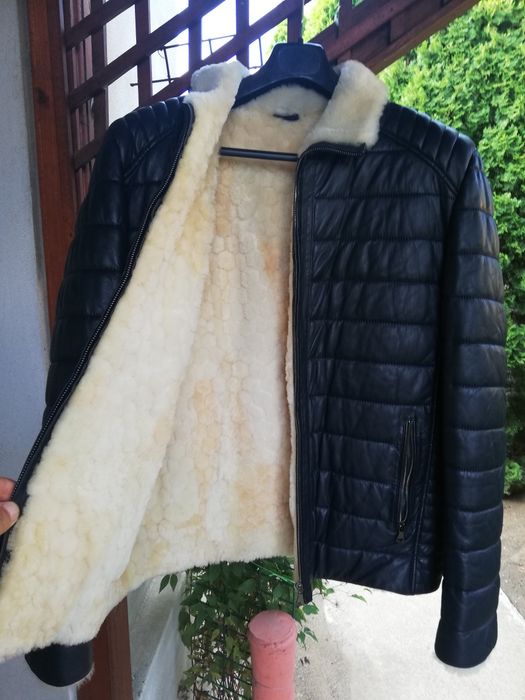 Geaca piele bărbati Santorini Xl cu blana