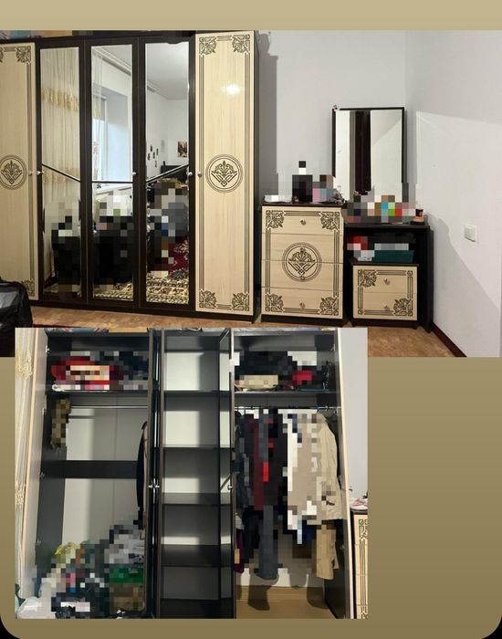 Продаётся шкаф с комодом и тумбами в комплекте