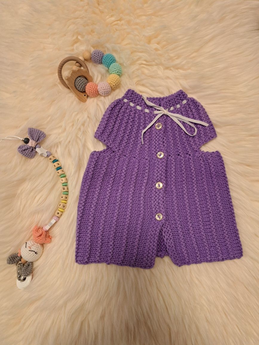 Бебешки ръчно плетени дрешки: различни размери