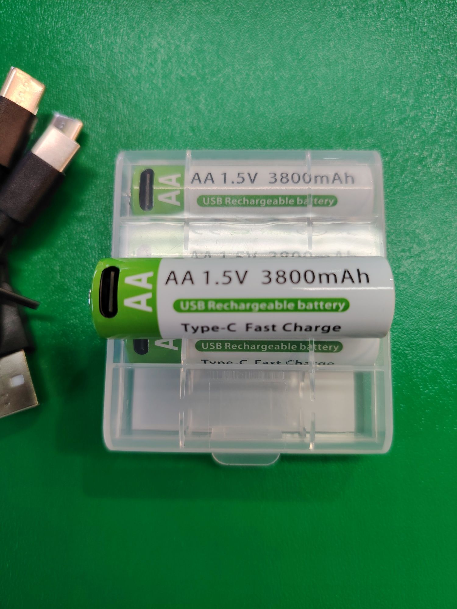 Li-ion батерия акумулаторна презареждащаАА-USB 3800mAh