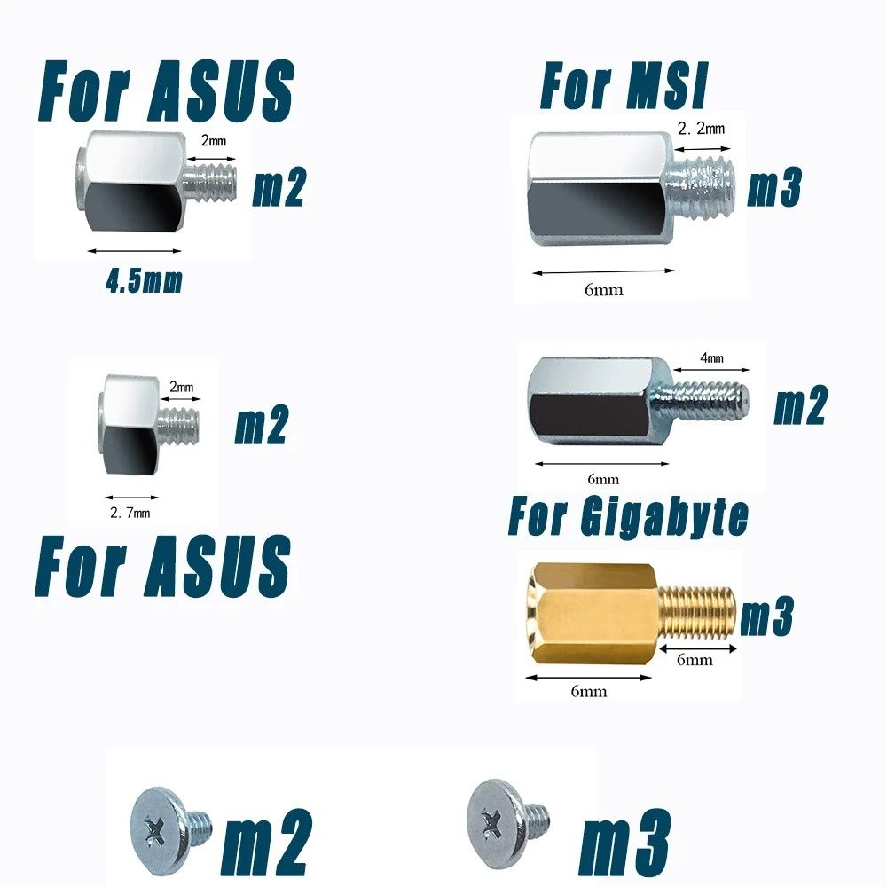 Șuruburi M2 SSD, fixare hdd PCI expres laptop cu distantier