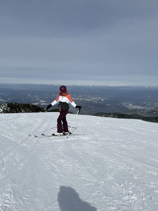 Дамски ски панталон цвят бордо