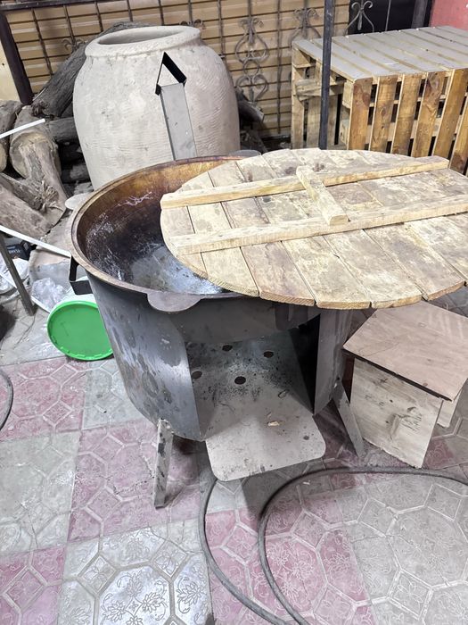 Продам 80 литр казан ошак с крышкой и горелкой