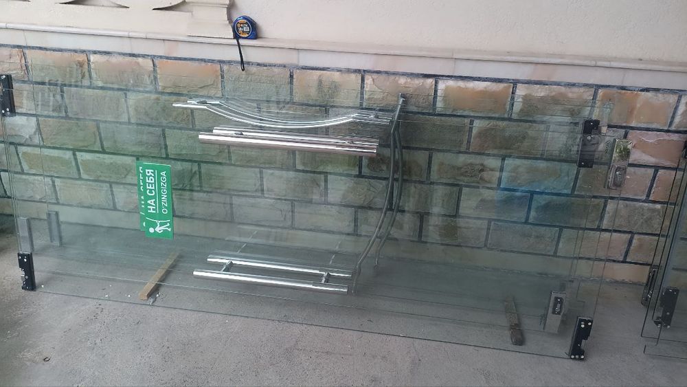 Стеклянные двери цена за 1 КВ / oynali Eshik Narhi 1kv
