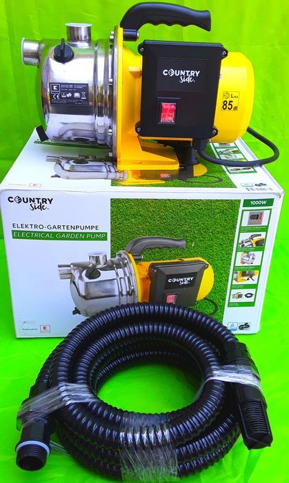 POMPĂ ELECTRICĂ INOX 1000 W Germania Pt grădina NOUĂ + FURTUN- 275 Lei