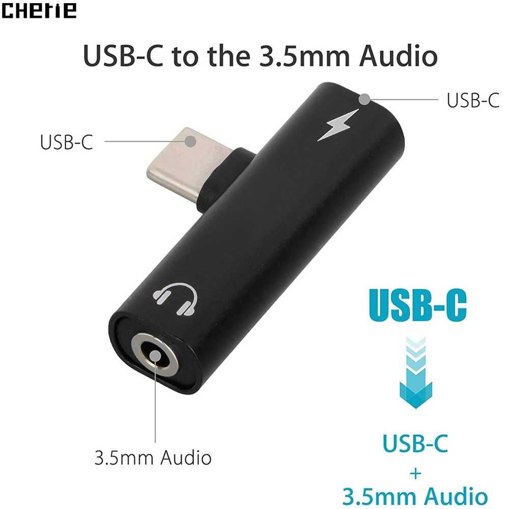 Type-c 3.5 Jack Lightning Адаптер зарядка наушник