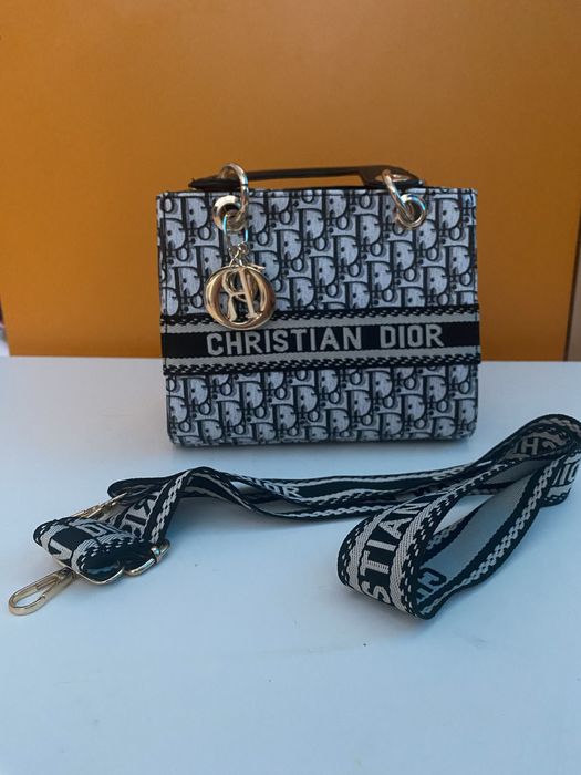 Geantă tip Christian Dior Book Tote Mini – Model Clasic Monogram